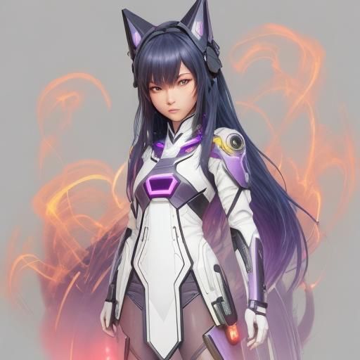 Futuristic Cityscape at Dusk in Anime Style