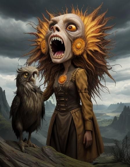 Magical Lioness: A Surreal Photorealistic Artwork