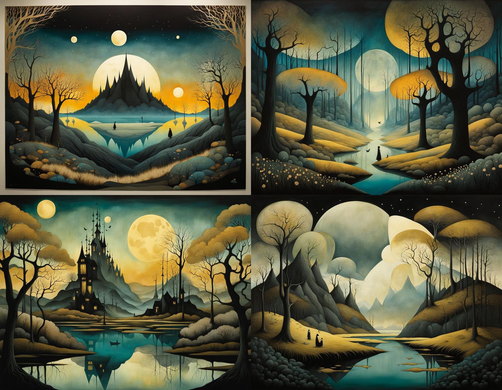 Surreal Landscape in Illustrative Style