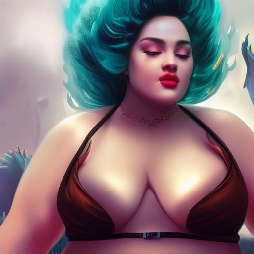 Detailed Matte Painting of Woman Getting Massage