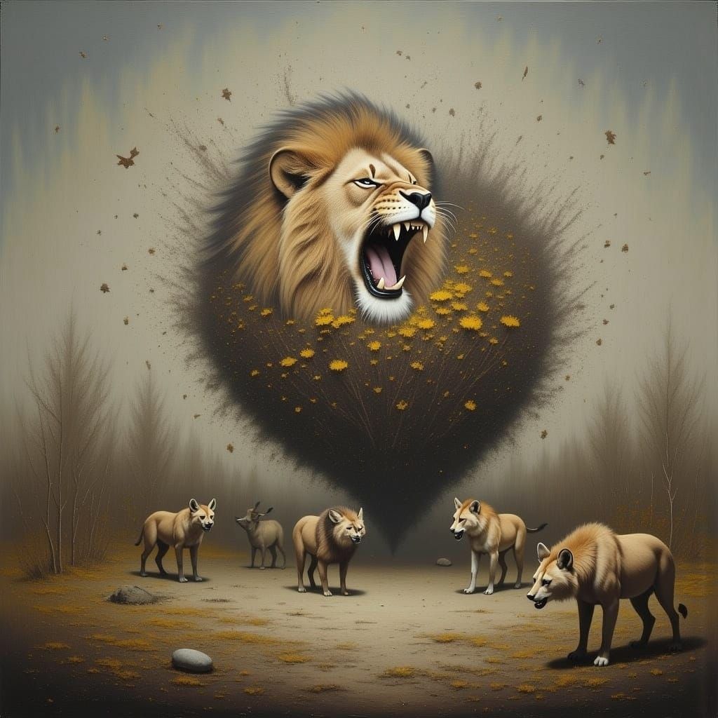 Lion vs Hyenas with Helix: Indigo Noon Style