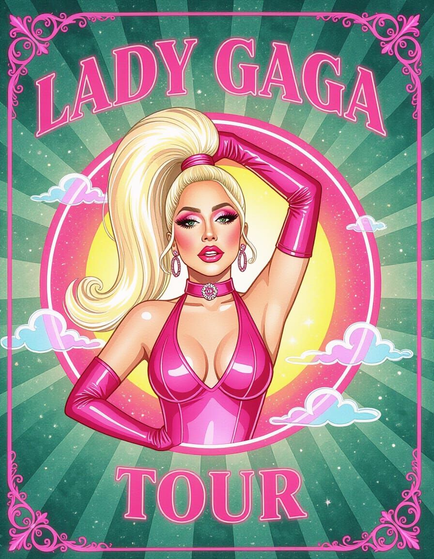 Lady Gaga in Watercolor by Victo Ngai