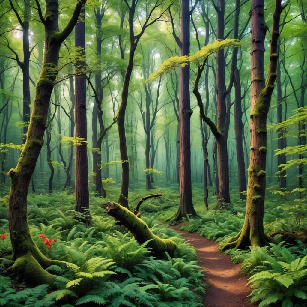 Enchanted Forest: A Symphony of Colors