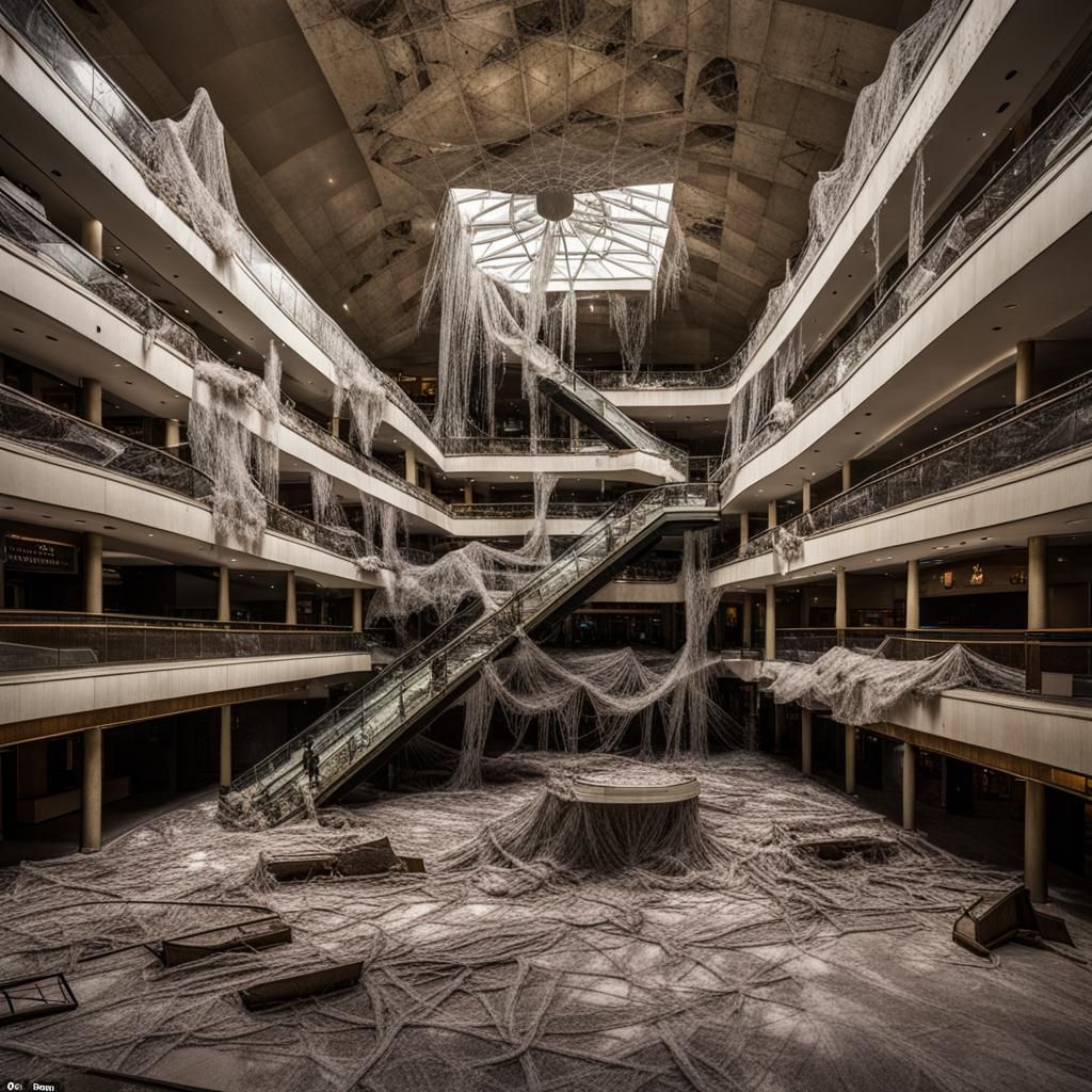 Abandoned Mall: A Zombie Movie Scene