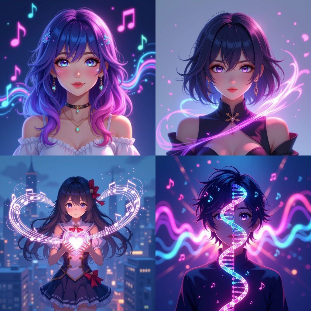3D Anime Art: Music DNA Concept Art