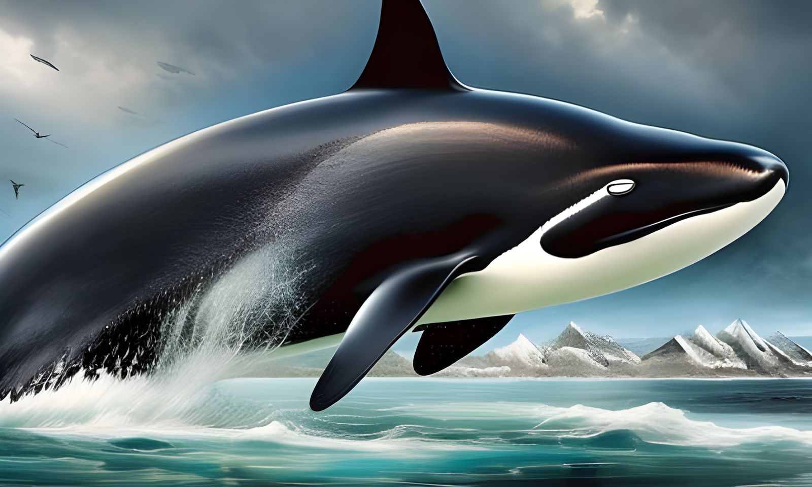 Killer Whales Hunting Seals on Ice: A Masterpiece