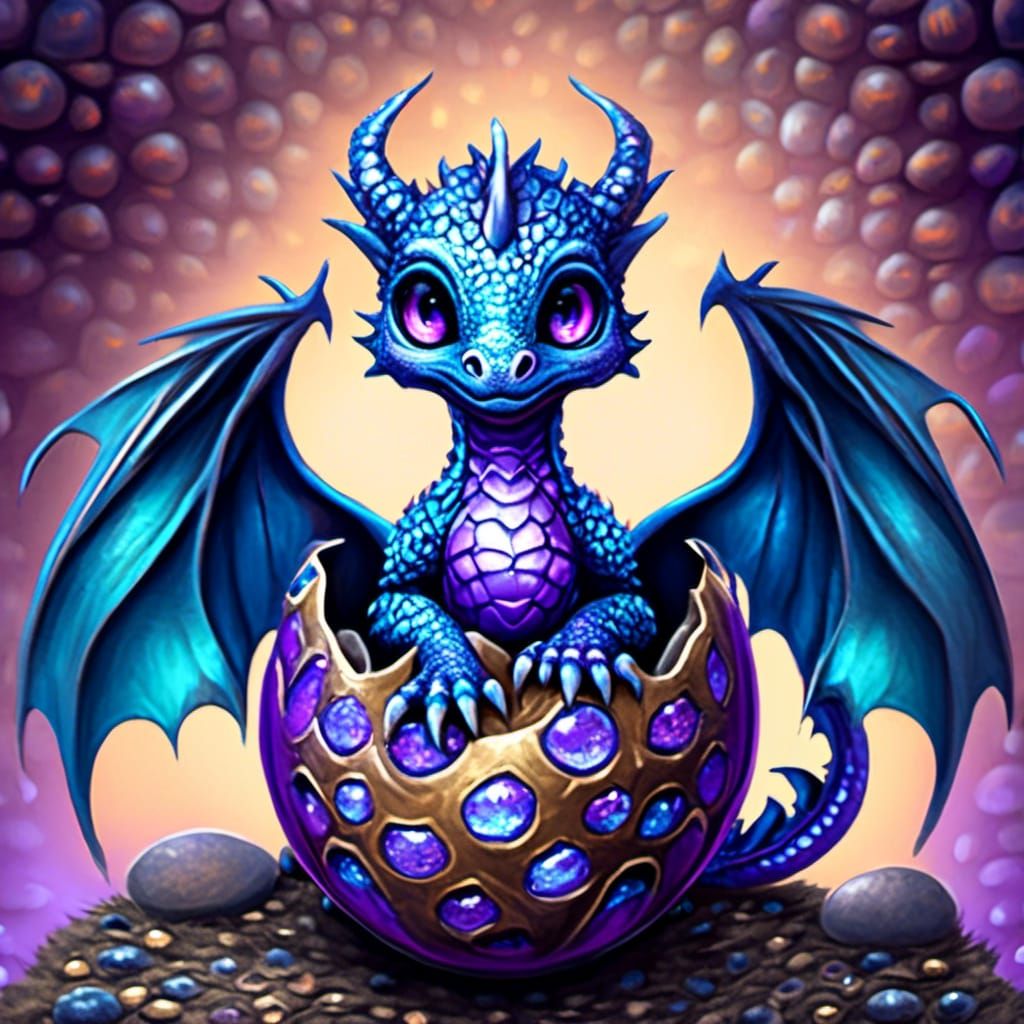 Adorable Dragon Hatchling Emerges From Egg