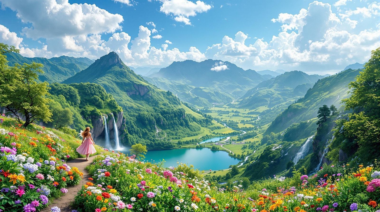 Angel in Paradise: Wide Angle Mountain Vista