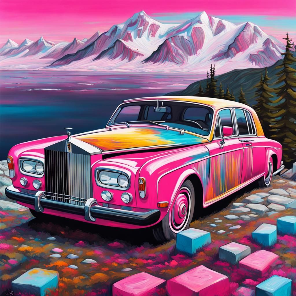 Pink Rolls Royce in Alaska: Graffiti Art