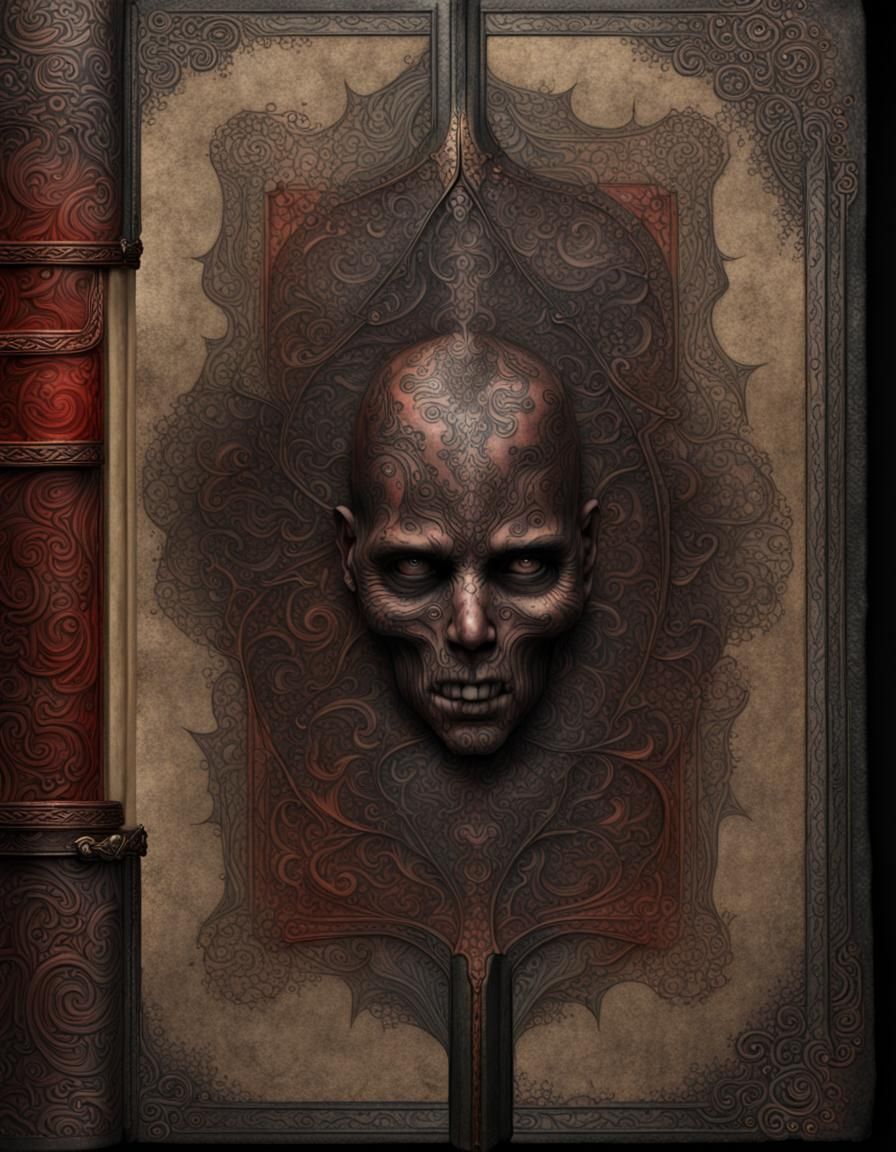 Sinister Spellbook Bound in Human Skin
