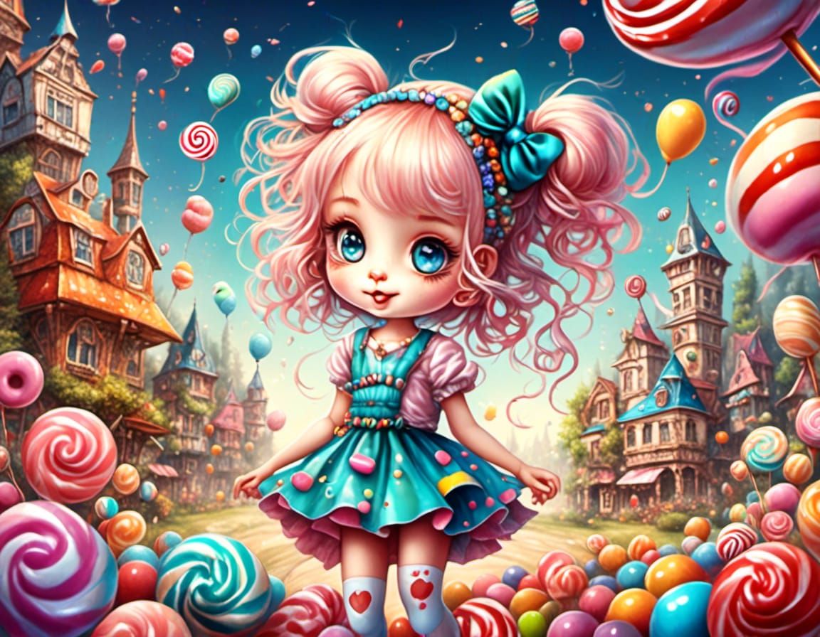 Candy World Animals in Candy Art Style