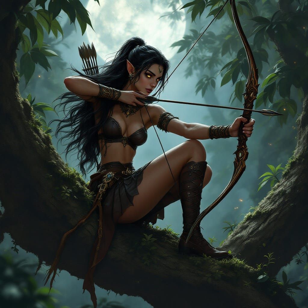 Elven Hunter Goddess of the Tropical Rainforest