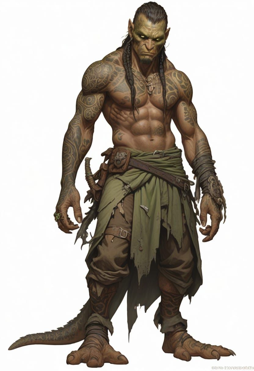 Mutant Warrior Illustration in Heroic Fantasy Style