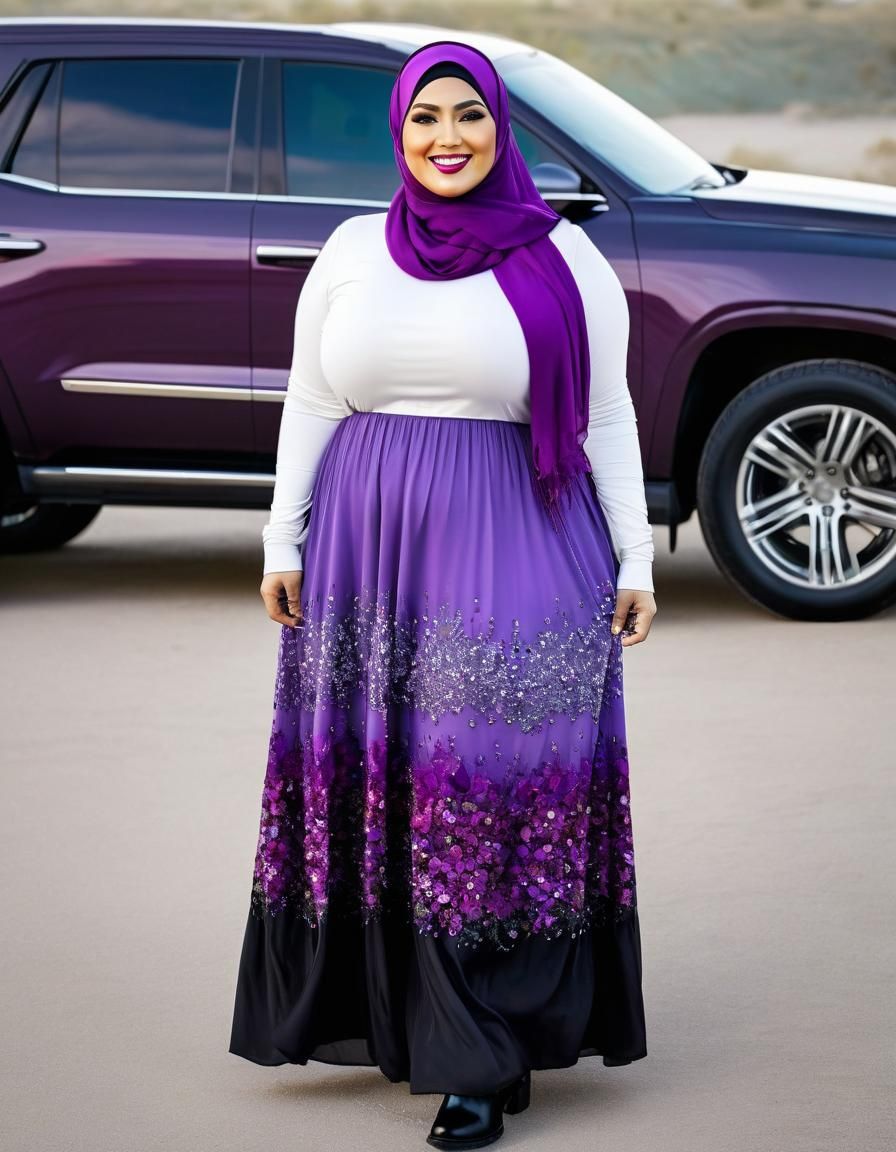 Psychedelic Alcohol Ink Portrait of Woman in Hijab