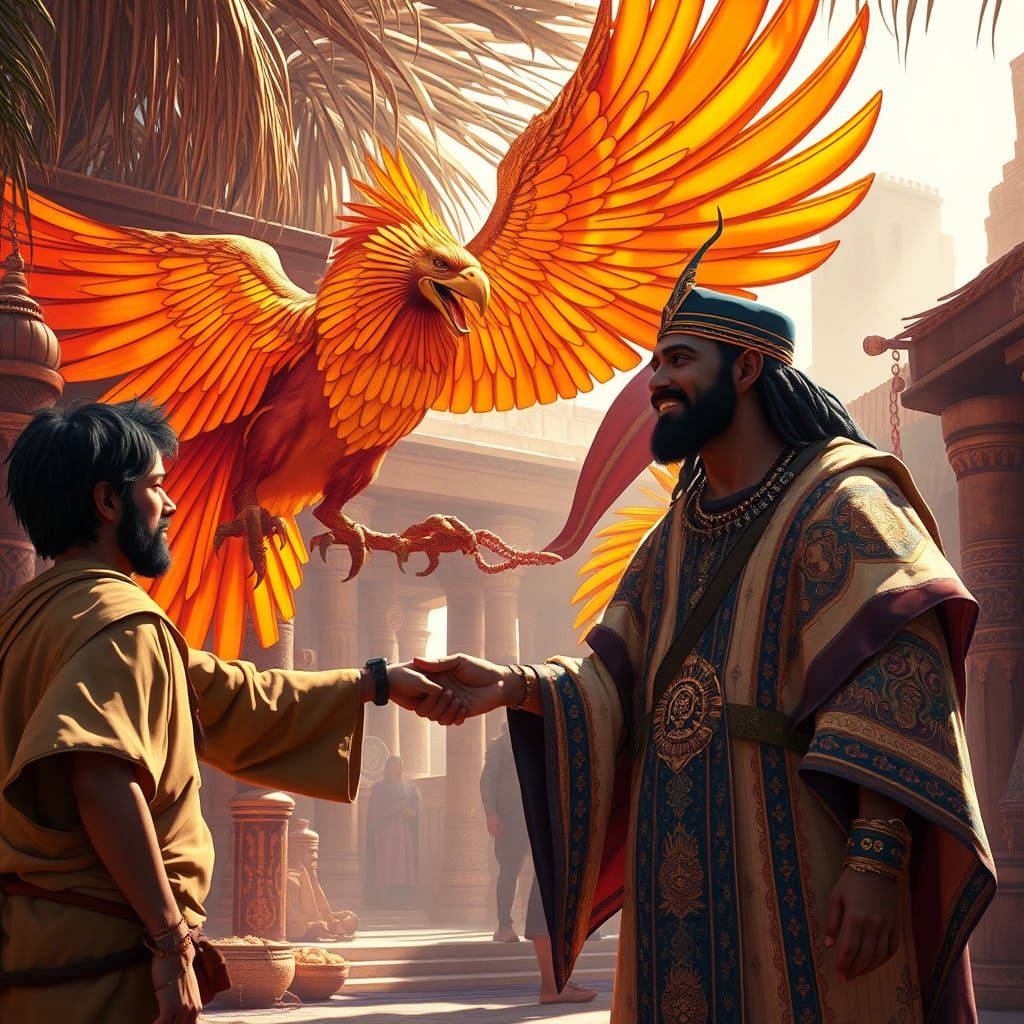 Ancient Fantasy City Enclosure in Egyptian Bazaar Style