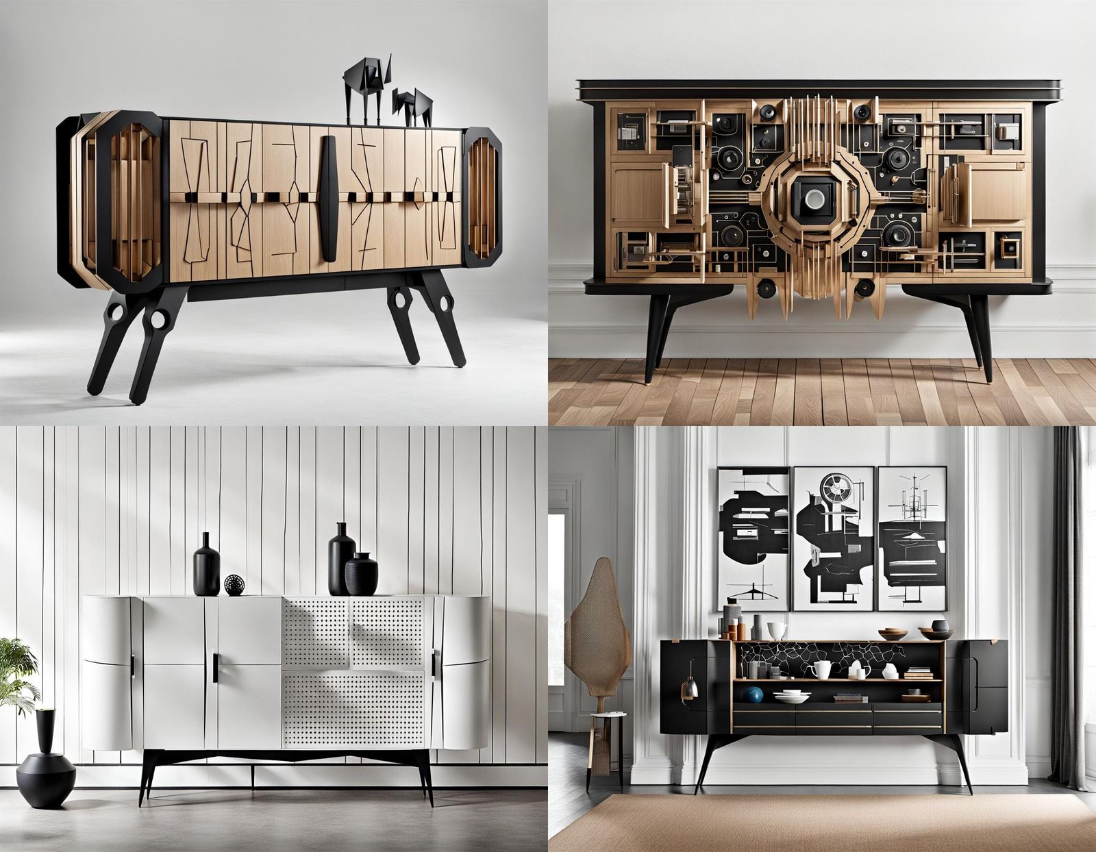 Futuristic Cyborg Sideboard with Biomechanical Design