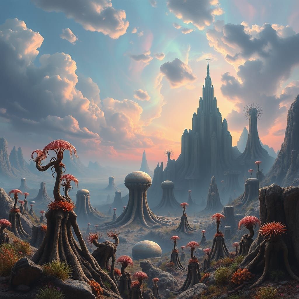 Mystical Alien Landscape Art