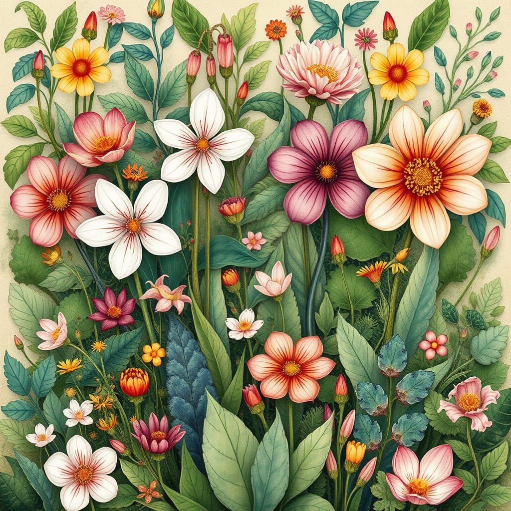 Ethereal Botanicals in a Whimsical Style