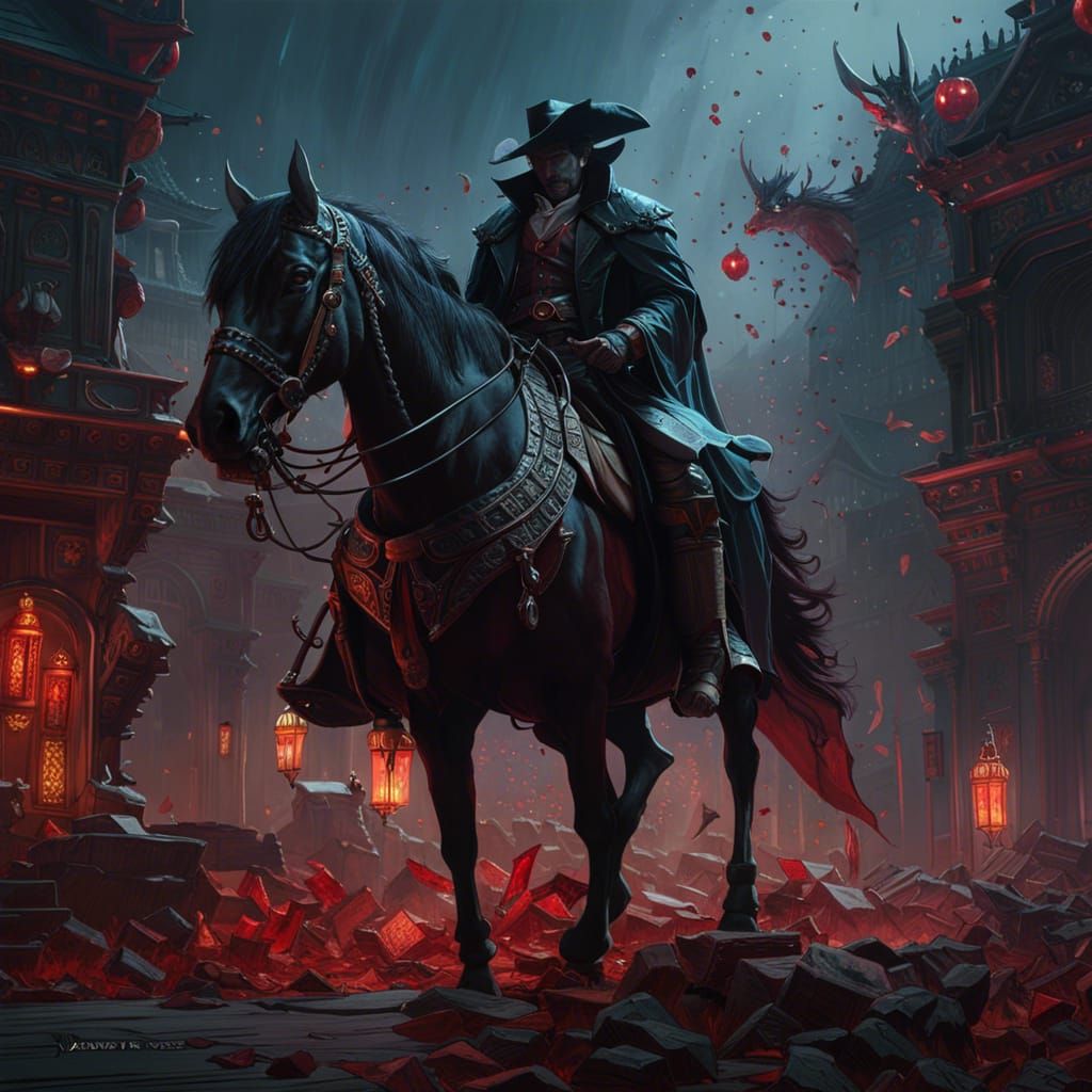 Van Helsing riding horse