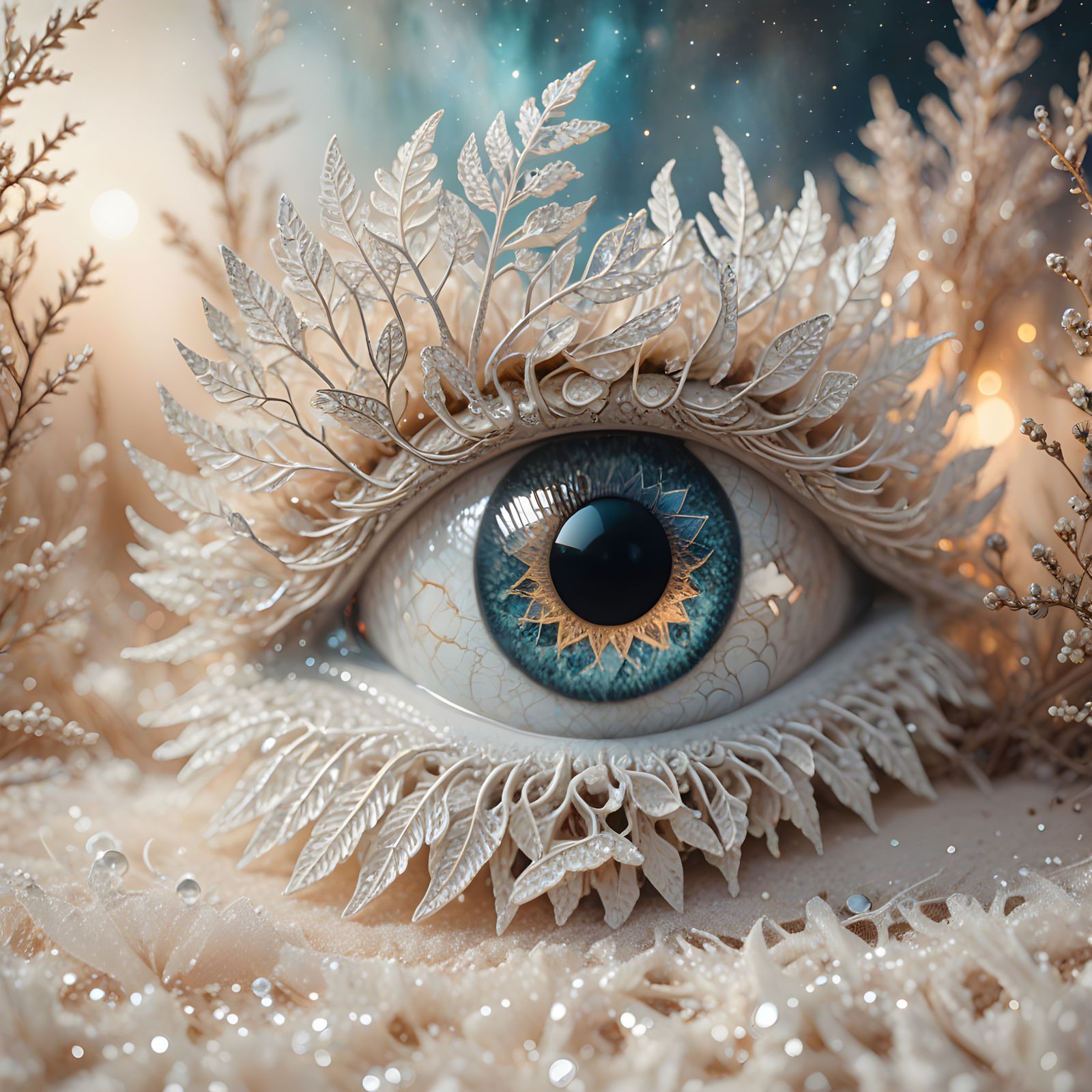 Soft Focused Cosmic Beauty in Warm Tones