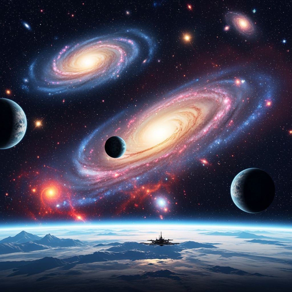 Cosmic Expanse in Contemporary Digital Art Style