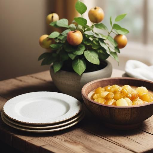 Golden Apple Compote Still Life Photography