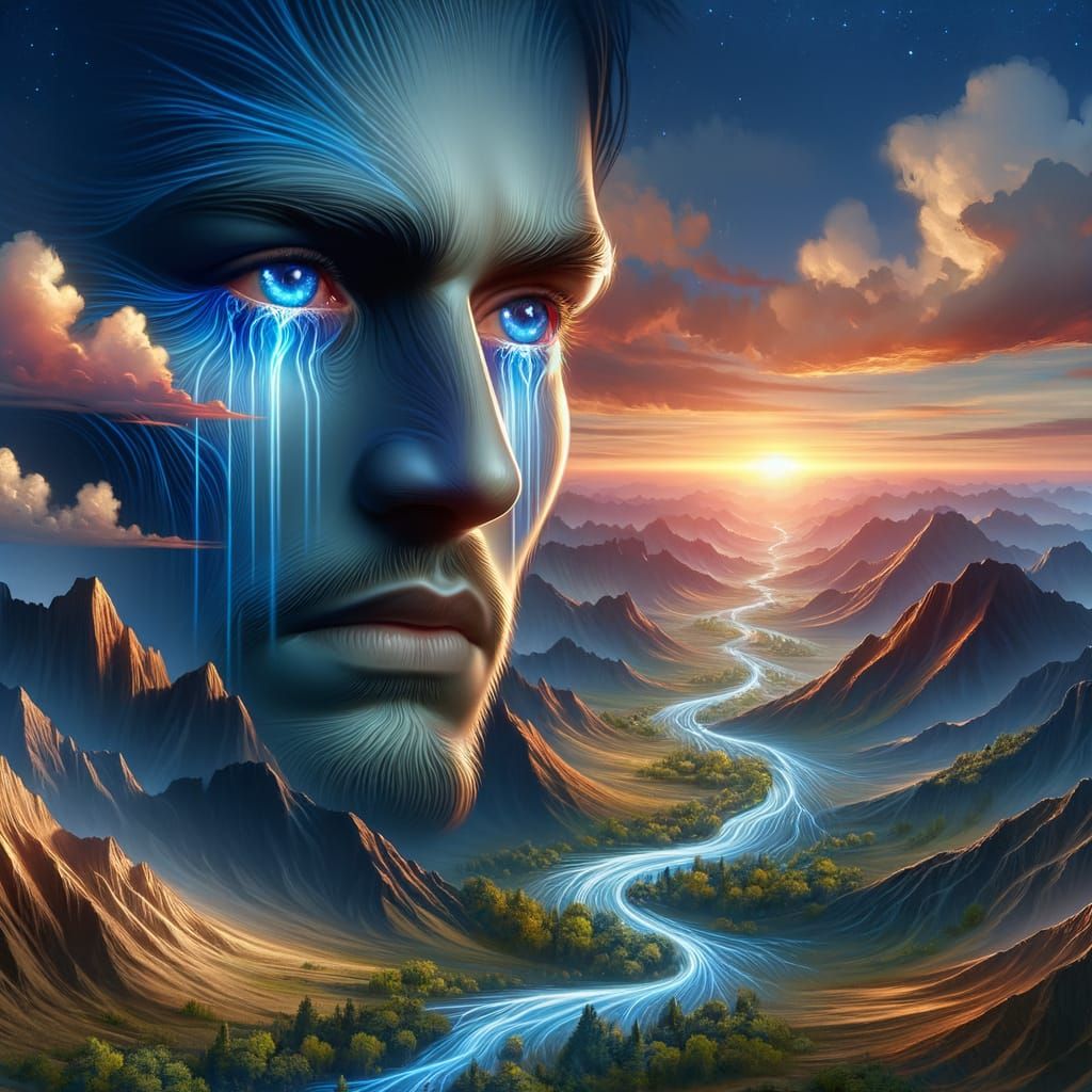 Surreal River of Tears Landscape in 8K