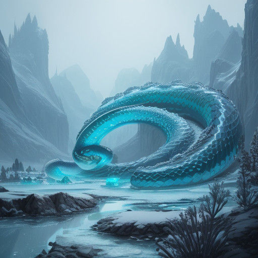 Glasspine Serpent Slithers Through Frosty Realms