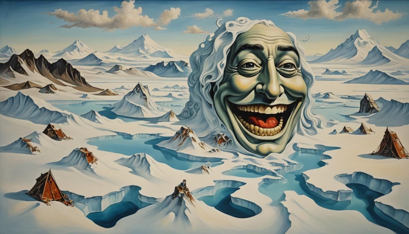 Surreal Melting Forms in Salvador Dali Style