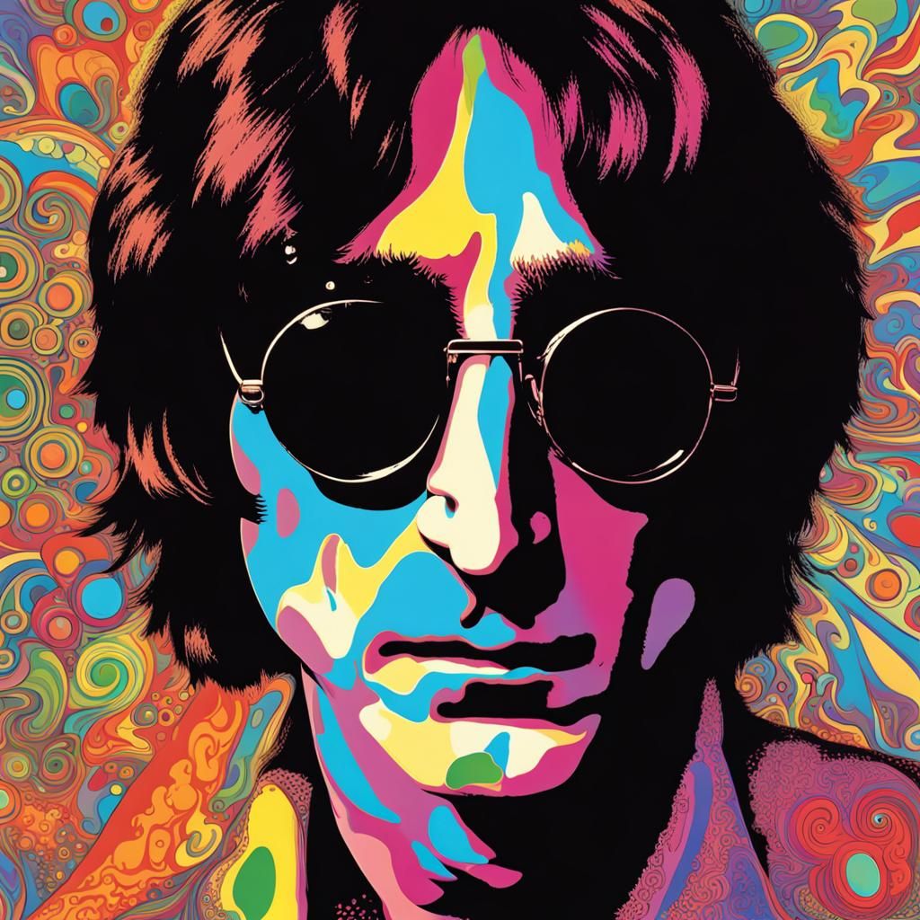 Psychedelic Portrait of John Lennon