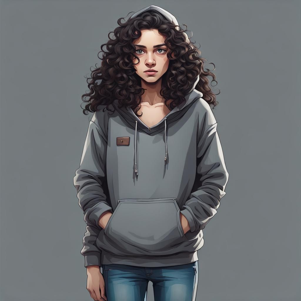 Intense Portrait of a Wary Young Woman