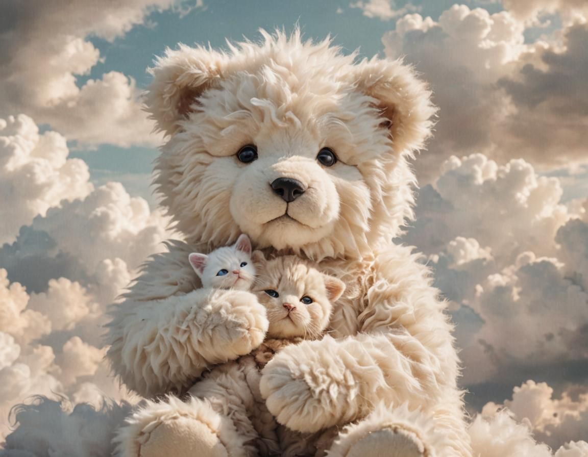 A very large white angel steif Teddy Bear the most lovable f...