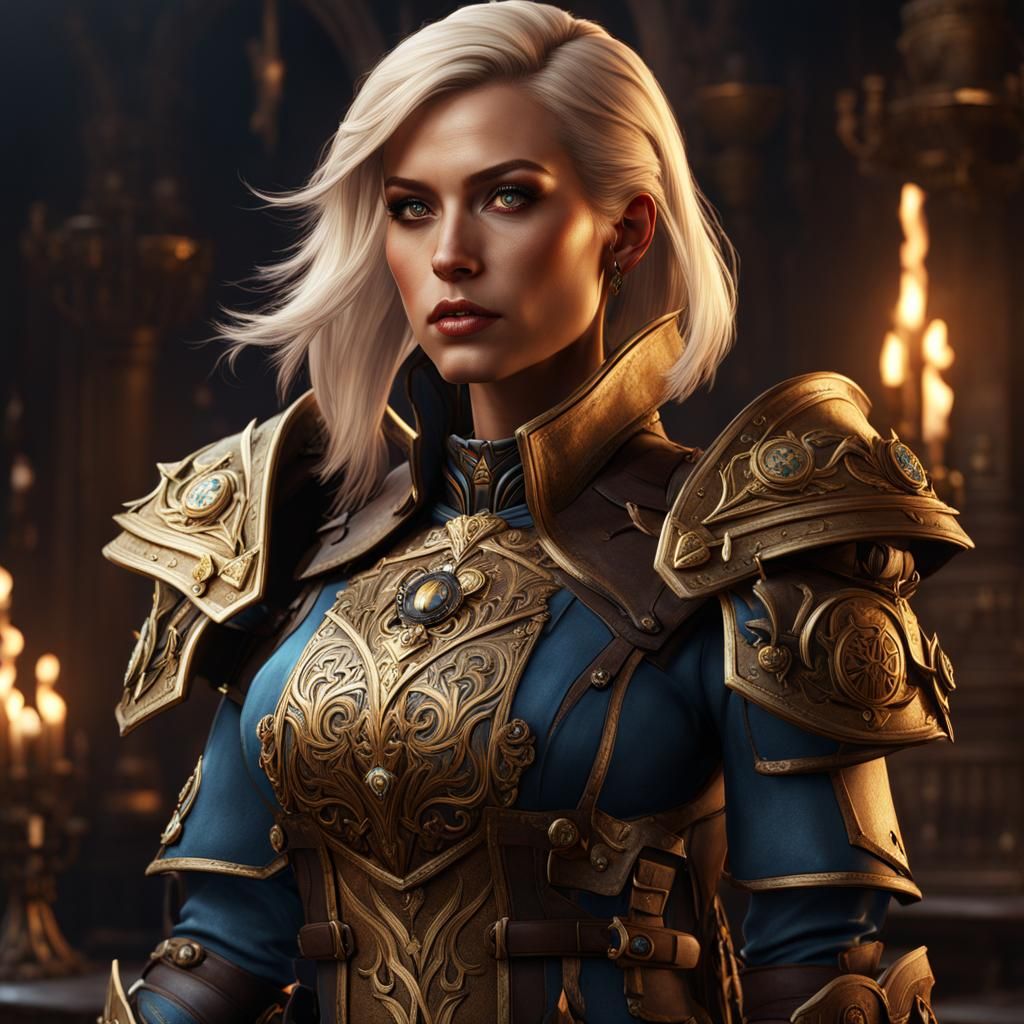 Female Rogue Trader: Detailed Matte Painting