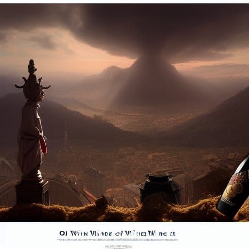 Epic Cinematic Spirit of Wine as Digital Painting