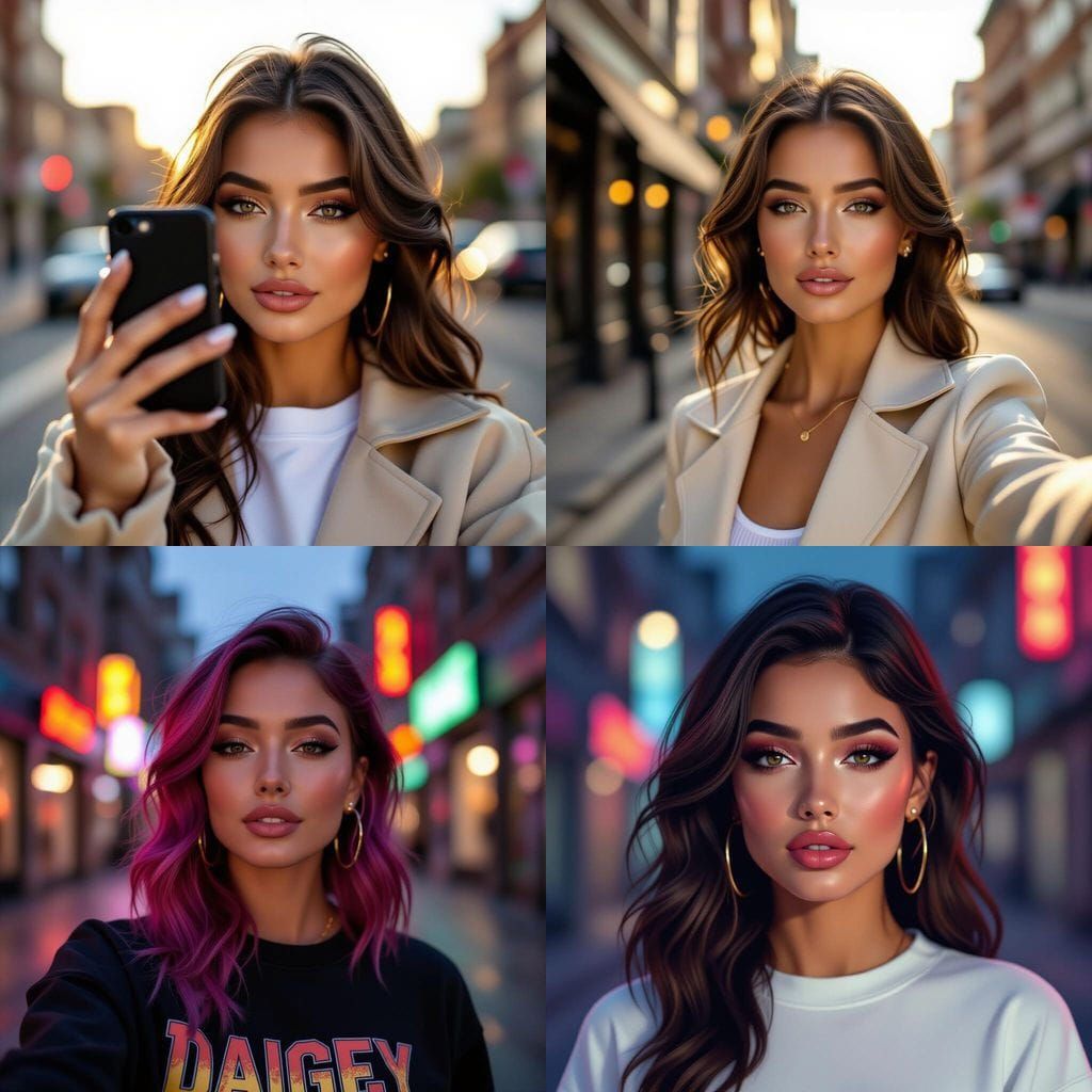 Baddie Girl Instagram Selfie