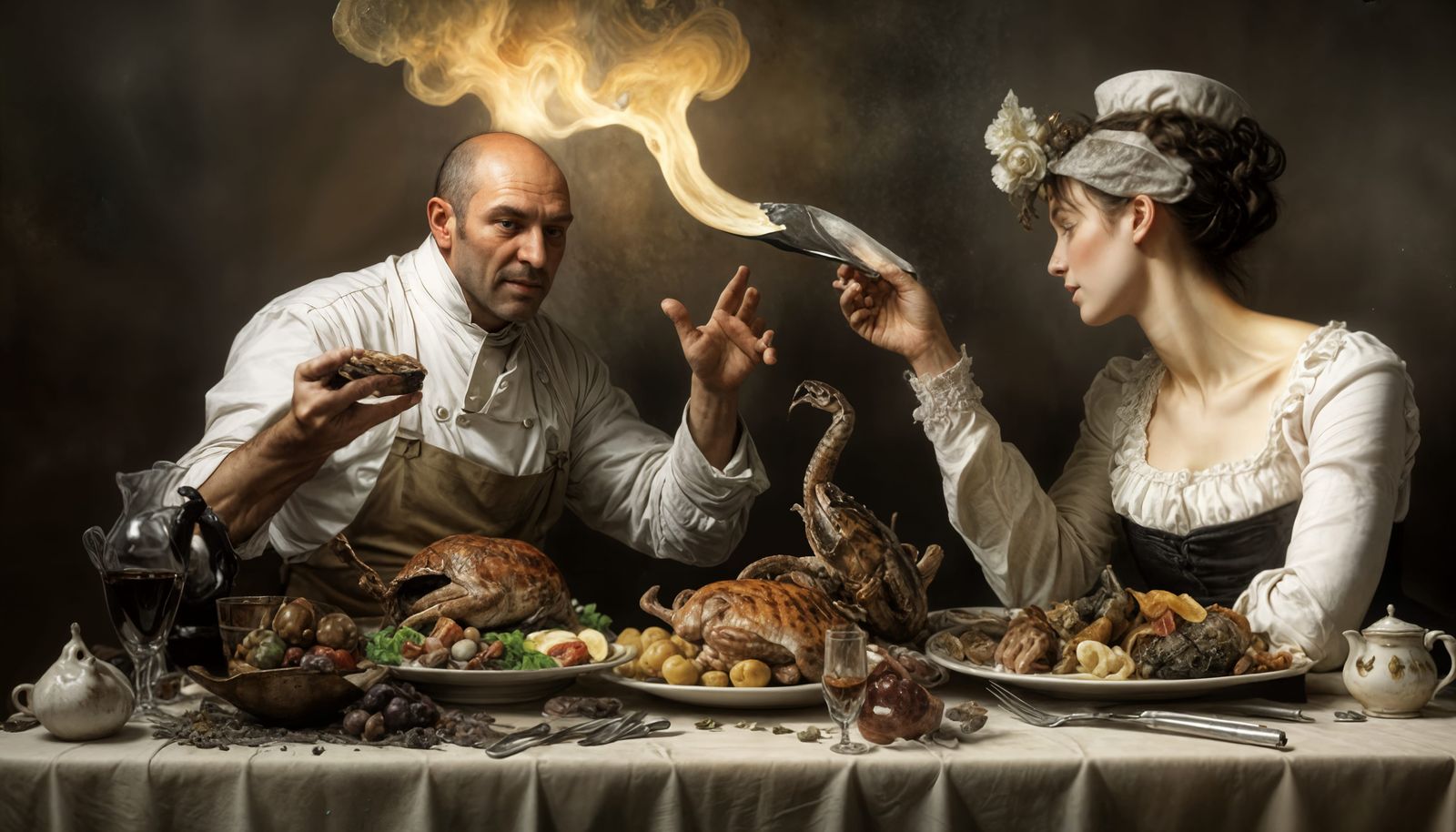 "OK OK Ok ok okay... Too much..."
 Laughing into her hands...