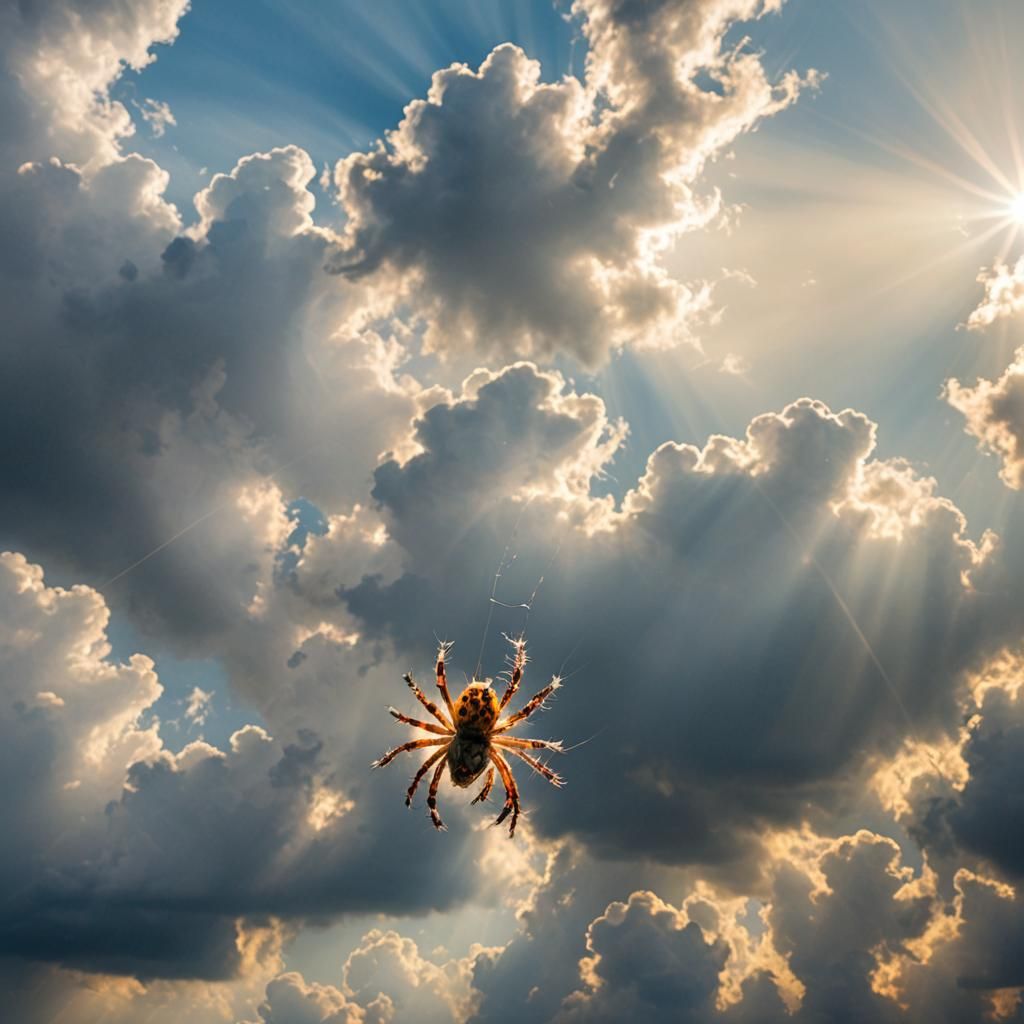 Small Spider in Divine Sunshine