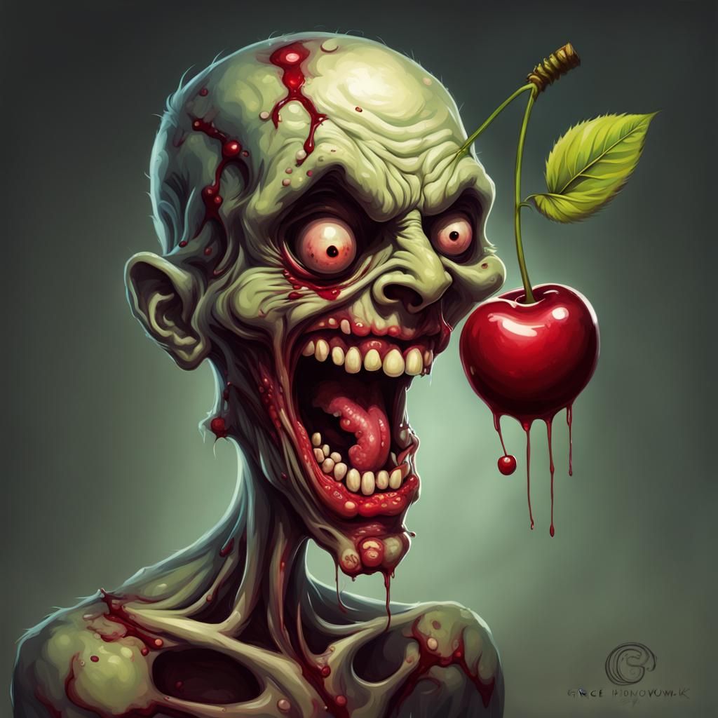 Sinister Zombie Cherry with Teeth