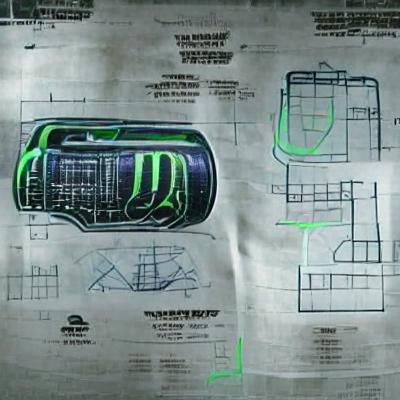 Monster Energy Can Technical Blueprint