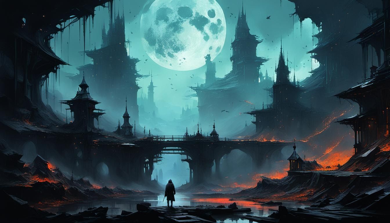 Dark Fantasy Dreamscape as Digital Art