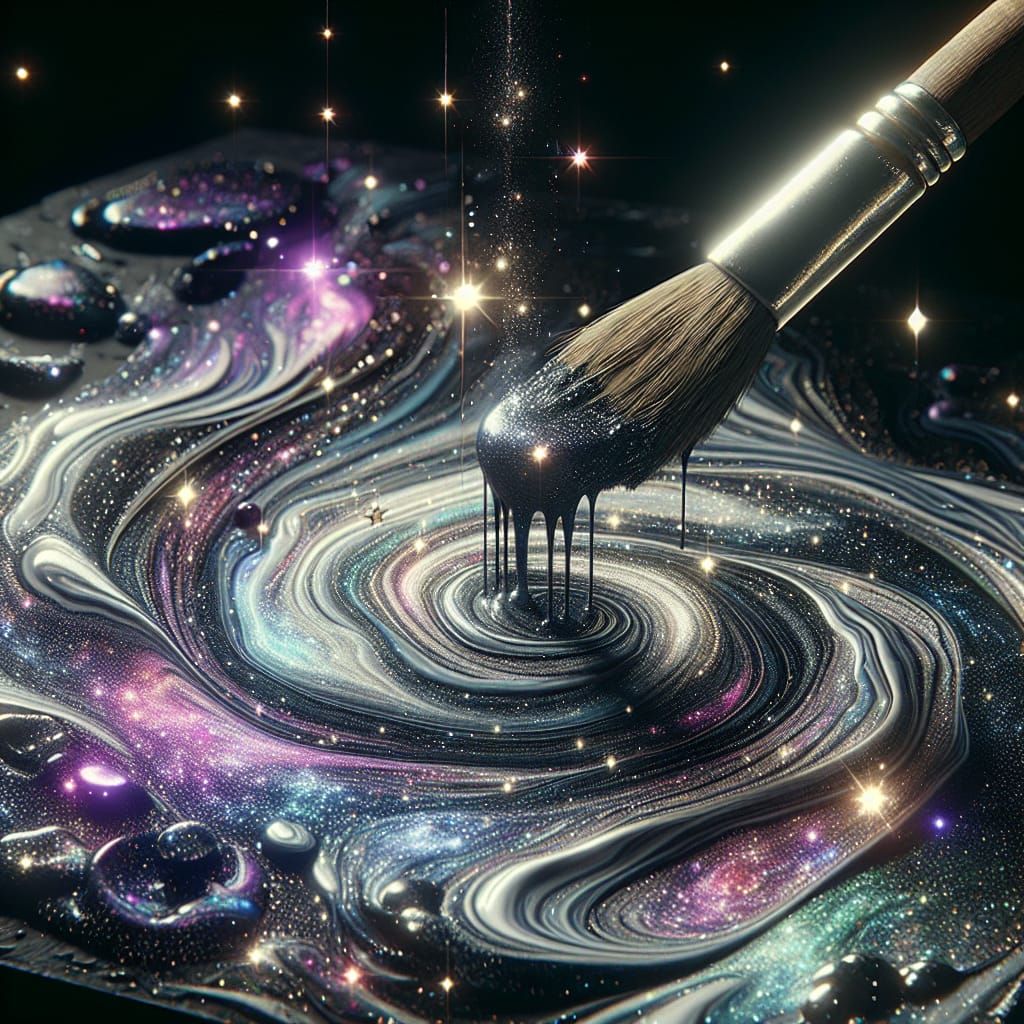 Cosmic Paintbrush Concept Art in 8K
