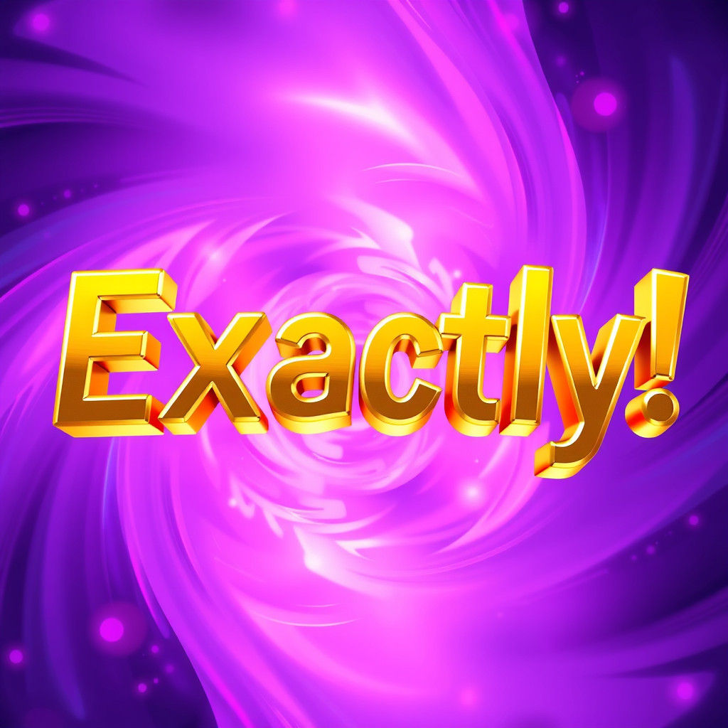 3D Metallic Typography with Swirling Abstract Background