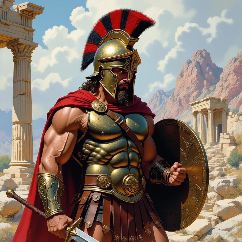 Heracles' Twelve Trials in Gritty Fantasy Art