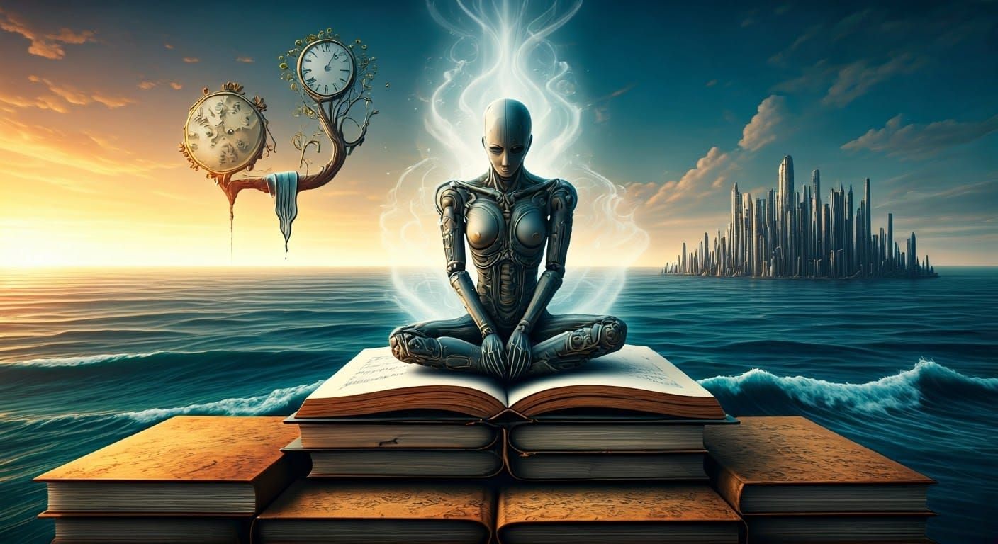 Biomechanical Entity in Surreal Digital Painting