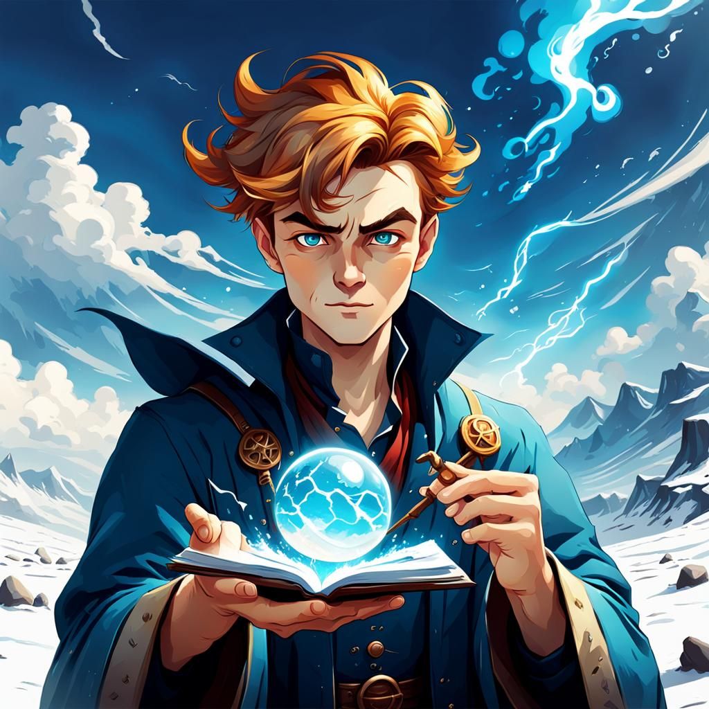 Weather Summoner Illustration in Classic Style