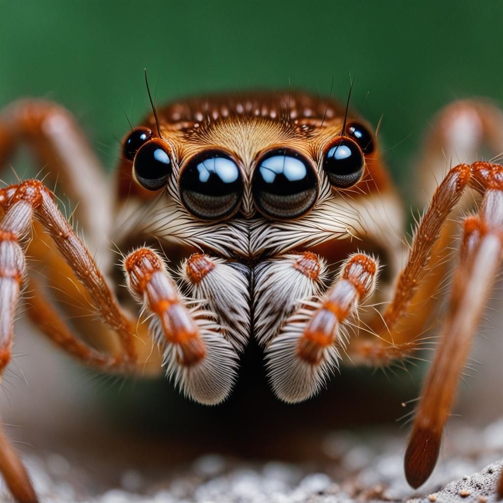 Spider Face Close-Up: Macro Photography in 4K