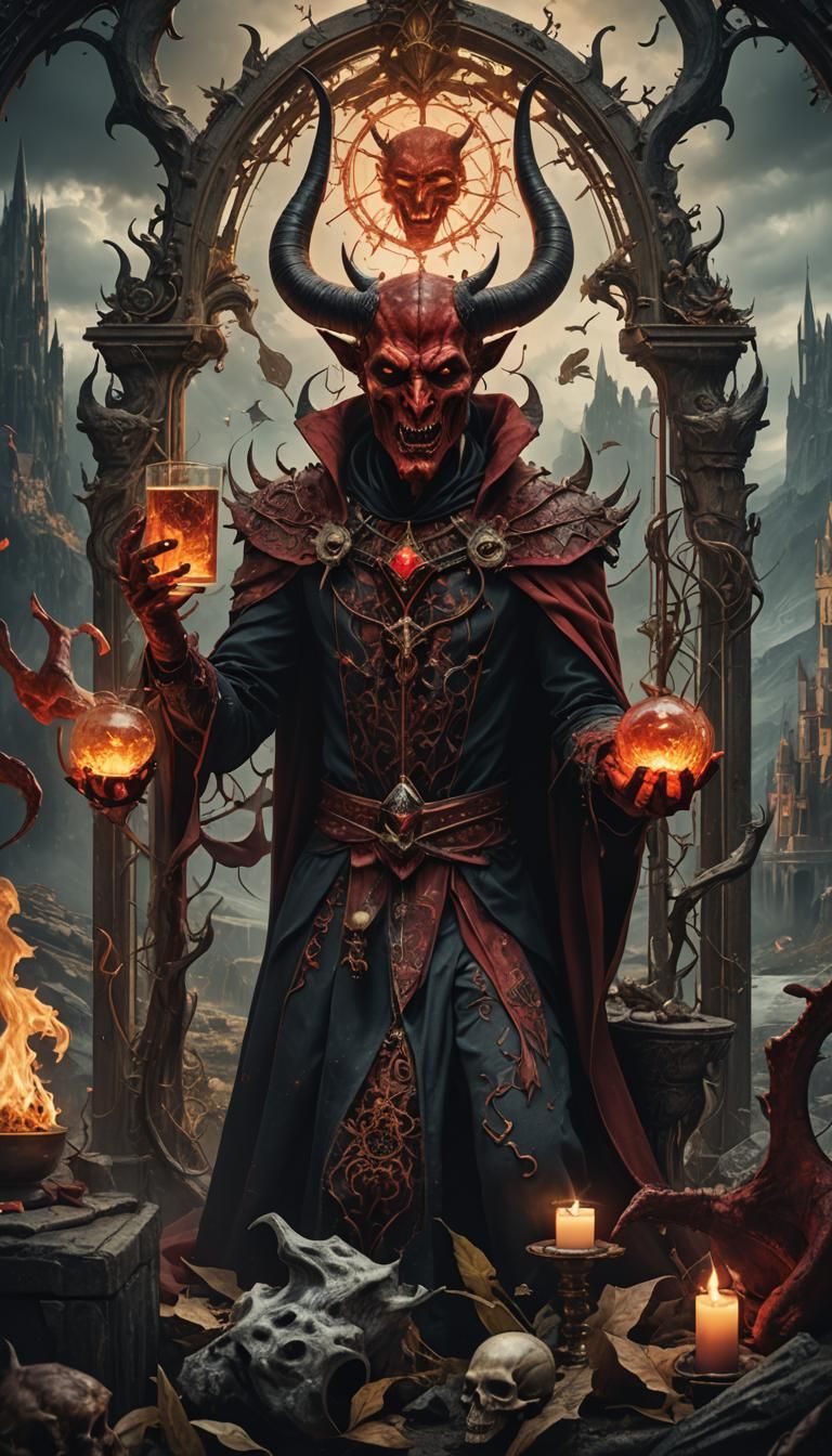 The Devil Tarot Card: Surreal Fantasy Art