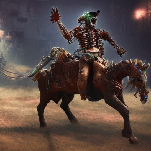 Cyborg Zombie Cowboy Rides Again in Unreal Engine