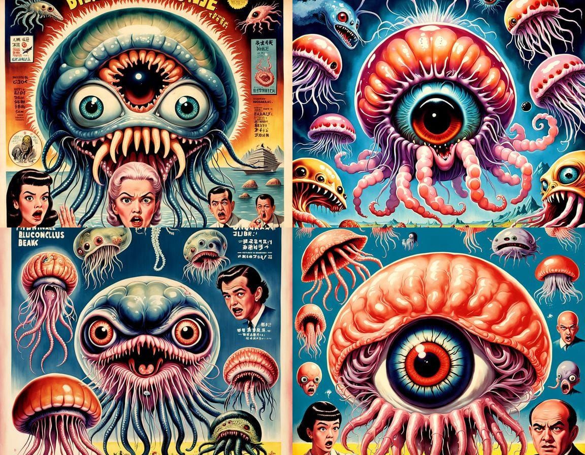 Kawaii Mutant Jellyfish Attack Movie Poster