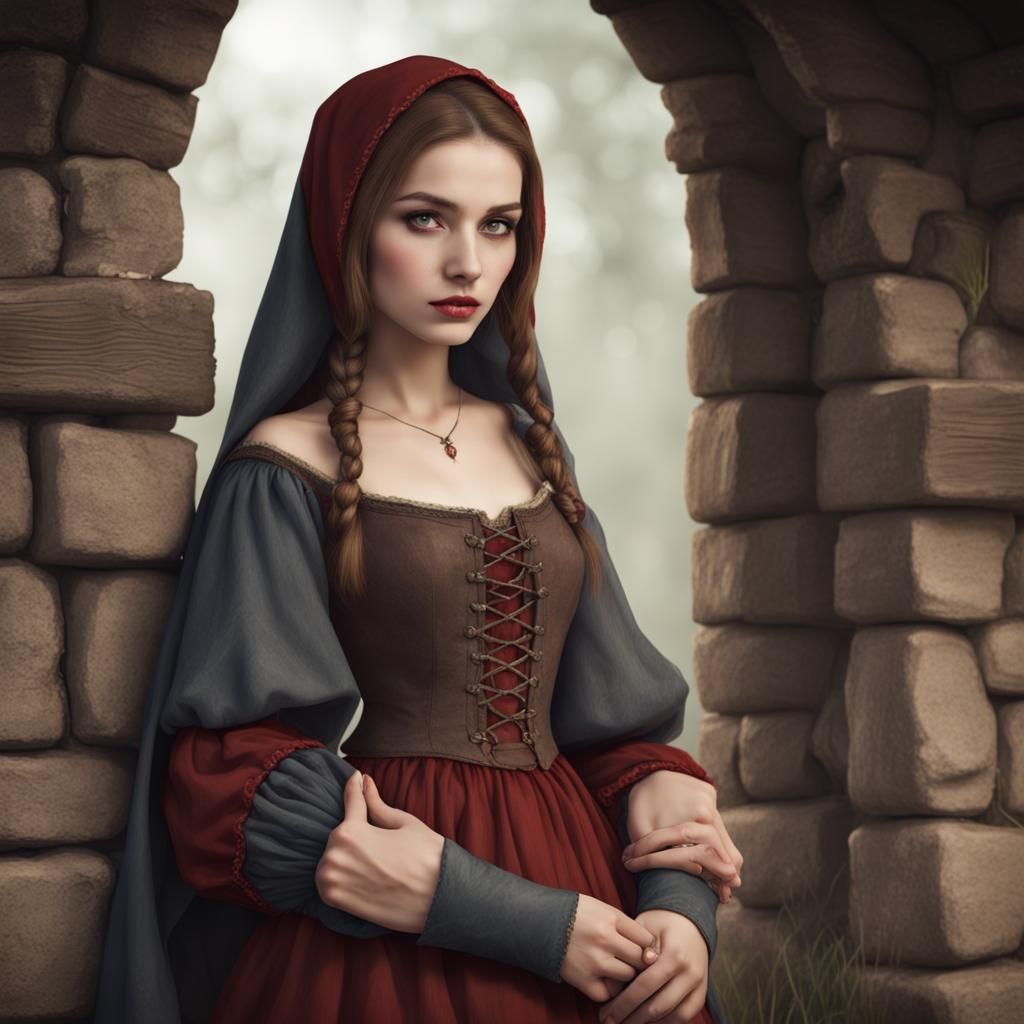 Medieval Villager Awaits Vampire Lover